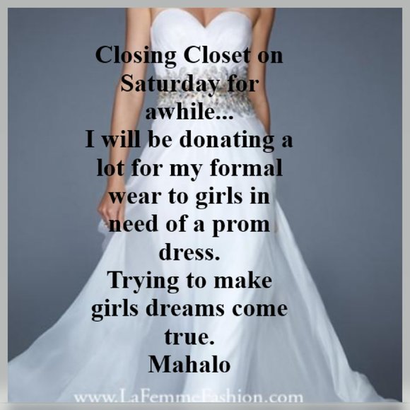 Donating lots of my short and long formal wear! - Picture 1 of 1